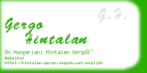 gergo hintalan business card